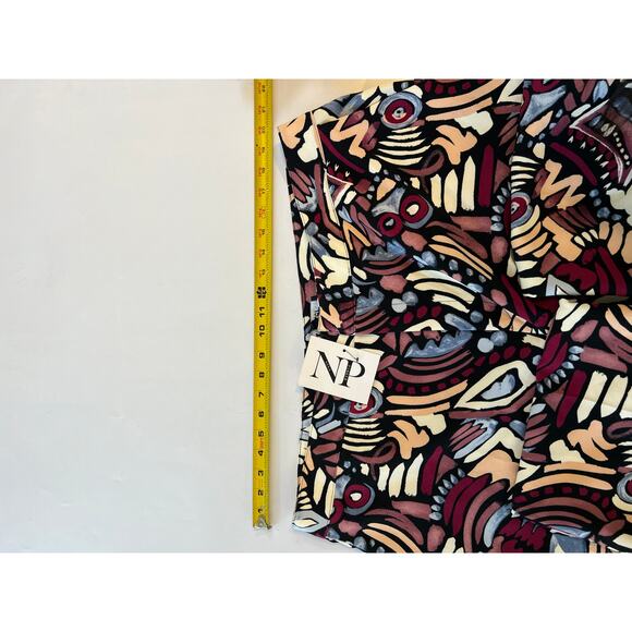 NWT Nina Parker Womens Plus 2X Tribal Printed Tailored Straigh Leg Pants Artsy - Picture 9 of 16